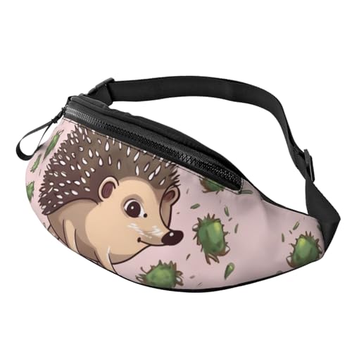Gürteltasche für Herren und Damen, Schultertasche, Gürteltasche, skandinavische Tiere, Crossbody-Tasche, Cartoon-Igel, Einheitsgröße von FZQVSLCM
