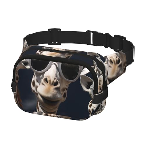 Gürteltasche für Herren und Damen, drei Giraffen mit Sonnenbrille, verstellbare Hüfttasche, Crossbody-Tasche für Reisen, Schwarz, Einheitsgröße, Schwarz , Einheitsgröße Gürteltasche für Herren und Damen, drei Giraffen mit Sonnenbrille, verstellbare Hüfttasche, Crossbody-Tasche für Reisen, Schwarz, Einheitsgröße, Schwarz , Einheitsgröße von FZQVSLCM