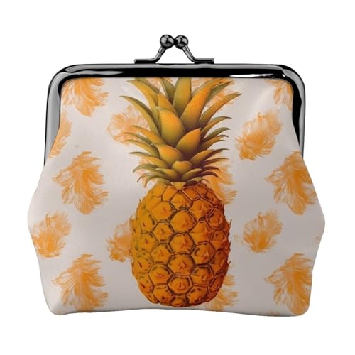 Münzgeldbörse aus Leder für Damen mit Kussverschluss, leuchtend orange, Ananas, Clutch, Mini-Geldbörse Münzgeldbörse aus Leder für Damen mit Kussverschluss, leuchtend orange, Ananas, Clutch, Mini-Geldbörse von FZQVSLCM
