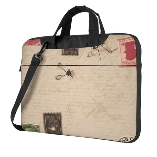 Old Fashioned Mail Laptoptasche, stoßfest, Computer-Tragetasche mit Schultergurt, Messenger-Umhängetasche, Aktentasche, 33 cm (13 Zoll) von FZQVSLCM