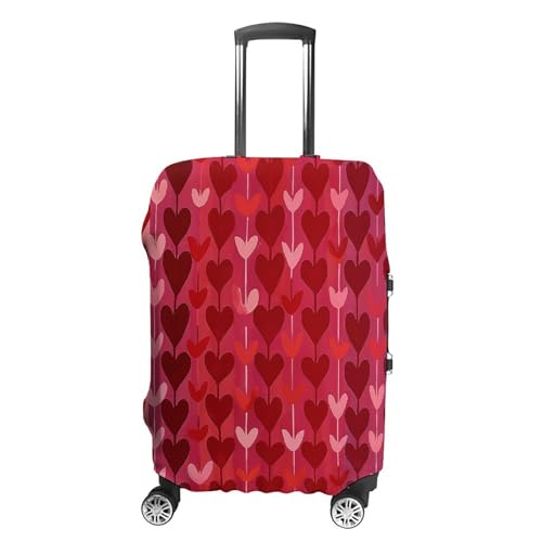FZQVSWTX Waschbarer Gepäckschutz, Kofferabdeckung, graues Kleid, Häschen, bedruckt, Reisekoffer, elastisch, passend für 48,3 - 81,3 cm Gepäck, Farbiges Herzmuster, S FZQVSWTX Waschbarer Gepäckschutz, Kofferabdeckung, graues Kleid, Häschen, bedruckt, Reisekoffer, elastisch, passend für 48,3 - 81,3 cm Gepäck, Farbiges Herzmuster, S von FZQVSWTX