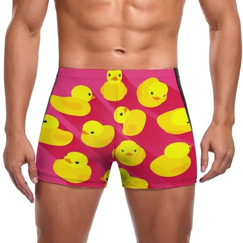 FZRTGOP Niedliche Ente Herren Badehose Kurz Badeshorts Schwimmhose Bademode Badeslip Swim Briefs von FZRTGOP