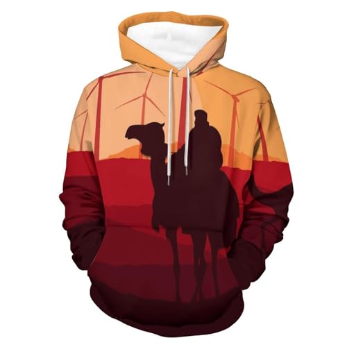FZRTGOP Unisex Hoodie Wüstenkamel Kapuzenpullover Drawstring Pullover Hoody Sweatshirt Für Herren Damen L FZRTGOP Unisex Hoodie Wüstenkamel Kapuzenpullover Drawstring Pullover Hoody Sweatshirt Für Herren Damen L von FZRTGOP