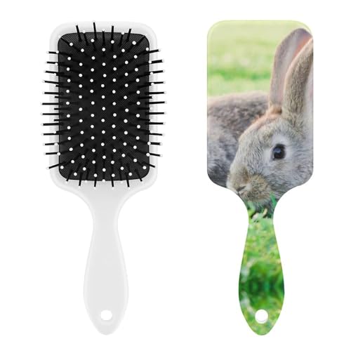 Kaninchen Haarbürste Damen Entwirrbürste Paddelbürste Für Locken Lange Kurze Glatte Haare von FZRTGOP
