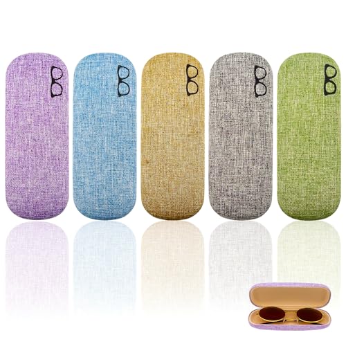 FZSECRIU 5 Stücke brillenetui hardcase，brillenetui damen sonnenbrille，sonnenbrillen etui，glasses case,sonnenbrille，brillen etui von FZSECRIU