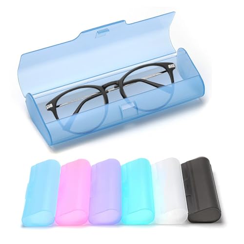 FZSECRIU 6 Stück brillenetui hardcase,brillenetuis für damen,brillenetui kinder,sonnenbrillen etui,brillen etui hart groß für die Meisten Brillen,Geschenk,reinfarbige Brillenkasten(6 Farben) von FZSECRIU