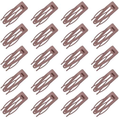 Metall-Haarspangen für Damen/Mädchen, kleine Haarspangen für dünnes/feines/kurzes Haar, starker Halt, 20 Stück (Kaffee) von FZWONVUC