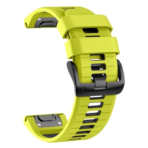 FZXCG 26 mm Uhrenarmband für Garmin Fenix 7X Pro/Fenix 7X/Fenix 6X Pro/Fenix 6X/Fenix 5X/Fenix 3, Silikon QuickFit 26 mm, Ersatz für Garmin Descent MK3i 51 mm/Epix Pro 51 mm/TACTIX 7, Einheitsgröße von FZXCG