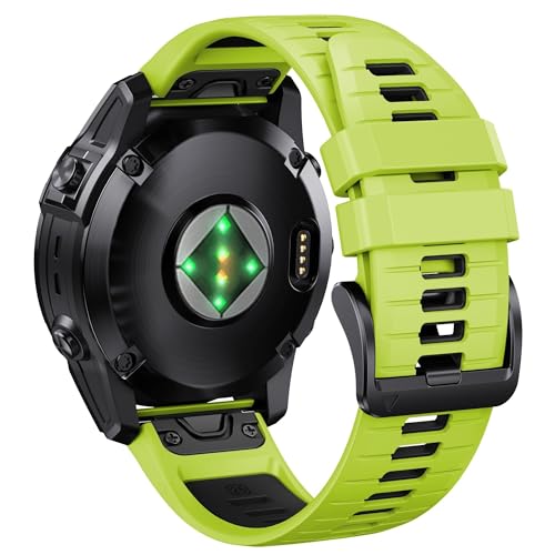 FZXCG Armband für Fenix 7X Pro/6X Pro für Fenix 6X, Fenix 7X, 26 mm Breite, Fenix 5X Plus, Armband für Descent MK2i, Tactix Delta, Tactix 7 Pro, Tactix 7, weiches Silikon, Einheitsgröße, Achat von FZXCG