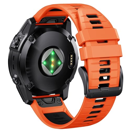 FZXCG Armband für Fenix 7X Pro/6X Pro für Fenix 6X, Fenix 7X, 26 mm Breite, Fenix 5X Plus, Armband für Descent MK2i, Tactix Delta, Tactix 7 Pro, Tactix 7, weiches Silikon, Einheitsgröße, Achat FZXCG Armband für Fenix 7X Pro/6X Pro für Fenix 6X, Fenix 7X, 26 mm Breite, Fenix 5X Plus, Armband für Descent MK2i, Tactix Delta, Tactix 7 Pro, Tactix 7, weiches Silikon, Einheitsgröße, Achat von FZXCG