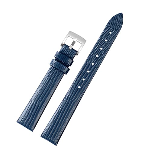 FZXCG Frauen echter Lederschuh für Armani AR1681 1683 1882 1926 1726 Dünne Wachbandbänder dünn(Blue-silver buckle) von FZXCG