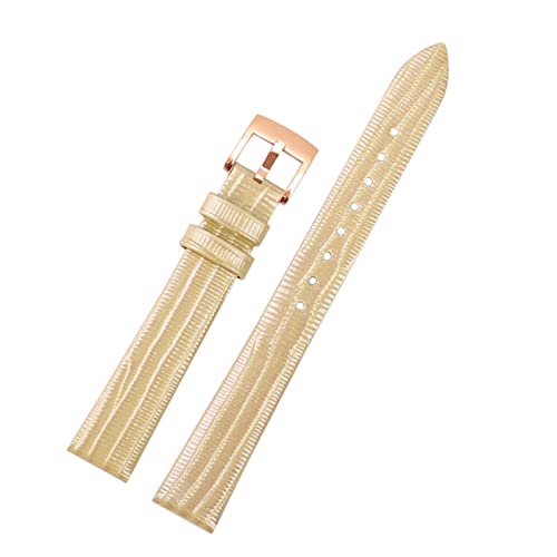FZXCG Frauen echter Lederschuh für Armani AR1681 1683 1882 1926 1726 Dünne Wachbandbänder dünn(Champagne Gold RB) von FZXCG