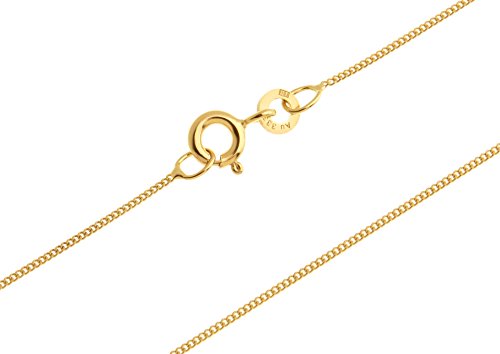 SILBERKETTEN STORE DEIN SCHMUCK ONLINE SHOP Panzerkette Gold 333 Damen 40cm I filigrane Goldkette Damen hochglanz 0,8mm Stärke I Halskette Echtgold für Frauen mit Federring Verschluss von SILBERKETTEN STORE DEIN SCHMUCK ONLINE SHOP