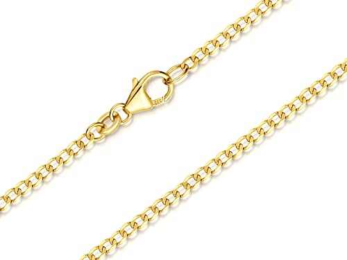 SILBERKETTEN STORE DEIN SCHMUCK ONLINE SHOP Panzerkette Gold 333 Damen 80cm I filigrane Goldkette Damen hochglanz 2mm Stärke I Halskette Echtgold für Frauen mit Federring Verschluss von SILBERKETTEN STORE DEIN SCHMUCK ONLINE SHOP