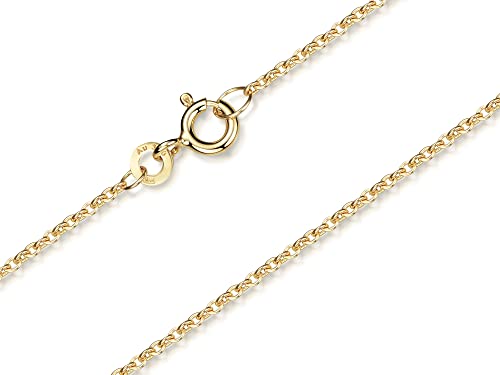 SILBERKETTEN STORE DEIN SCHMUCK ONLINE SHOP Erbskette 333 Gold 70cm Länge I Filigrane Goldkette 1,5mm Stärke im klassischen Design I dezente Echtgold Halskette mit Federring Verschluss von SILBERKETTEN STORE DEIN SCHMUCK ONLINE SHOP