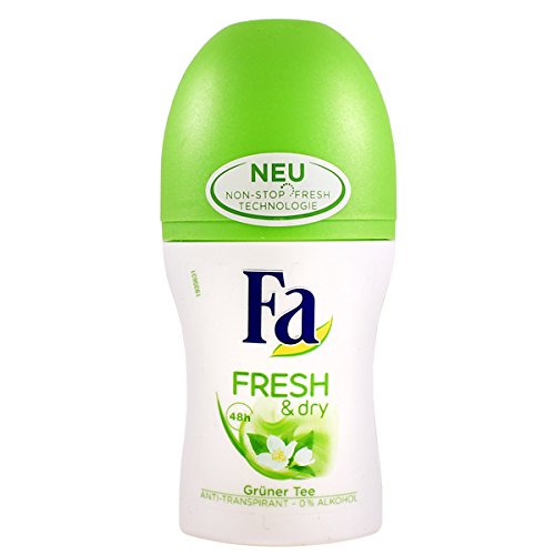 3 x Fa Deo Roll-on für Frauen "Fresh & Dry Green Tea" - 50 ml von Fa