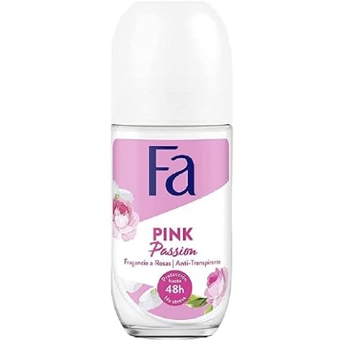 FA Women Deo Roll-on"Pink Passion" in Glasflasche - 3er Pack (3 x 50 ml) von Fa