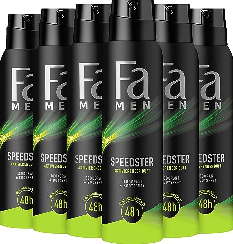 FA Deospray 150 ml Men Speedster, 6er Pack, Jahresvorrat, 6x 150 ml von Fa