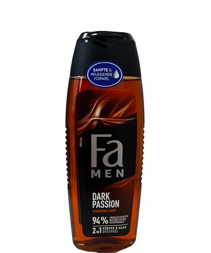 FA MEN 2in1 Duschgel Dark Passion mit Sandelholz und sinnlich-frischem Duft, 6er Pack (6 x 250 ml) von Fa