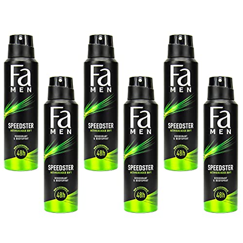 Fa Deospray For Men Speedster , 6er Pack (6 x 150 ml) von Fa