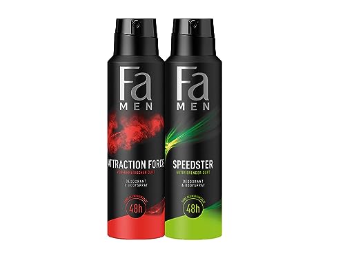 Fa For Men Deodorant & Bodyspray Attraction Force, 1x 150ml & Fa Men Deodorant & Bodyspray Speedster, 1x 150ml von Fa