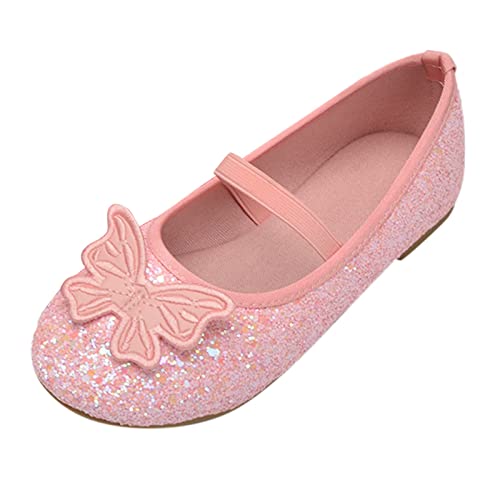 Kinderschuhe Elegant Festlich Ballerina Kinder Abendschuhe Kinderschuhe Schulschuhe Kinder Schuhe Loafers Schuhe MäDchen Party Prinzessin Schuhe (Pink, 27 Toddler) von FaLkin