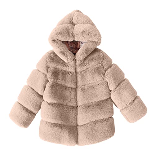 Kunstpelzmantel Mädchen Plüsch Warme Mode Flauschig Cardigan PlüSchjacke Verdicken Warme Oberbekleidung Solide Gepolsterte Outwear Kindermantel Kinder Winterjacke Mädchen Wintermantel von FaLkin