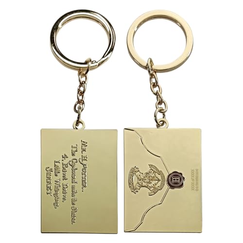 FaNaTtik Harry Potter Hogwarts Brief Schlüsselanhänger, braun, One size von FaNaTtik