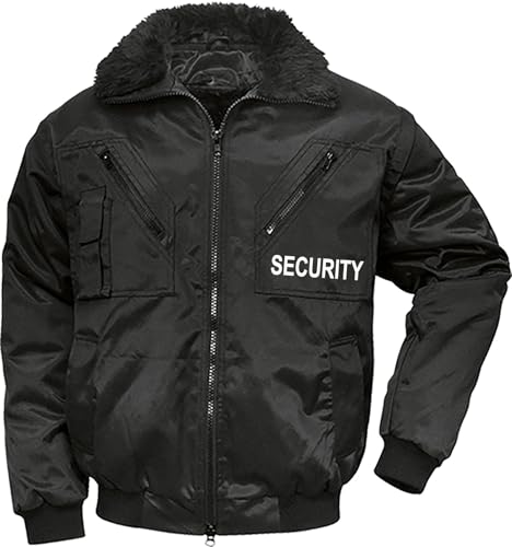 FaPak Security Jacke I 4-in-1 Arbeitsjacke Herren mit Aufdruck Security I Wasser- & windabweisende Pilotenjacke mit abnehmbaren Ärmeln von FaPak