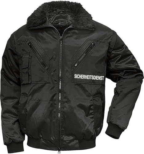 FaPak Security Jacke I 4-in-1 Arbeitsjacke Herren mit Aufdruck Sicherheitsdienst I Wasser- & windabweisende Pilotenjacke mit abnehmbaren Ärmeln von FaPak