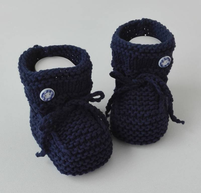 Babyschühchen Babyschuhe Taufschuhe Baumwolle-Leinen in 3 Farben von FaTaHandarbeit
