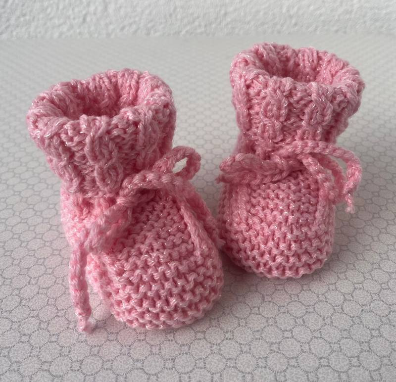 Babyschuhe Taufschuhe Krabbelschuhe, Rosa, Gr. 19-21 von FaTaHandarbeit