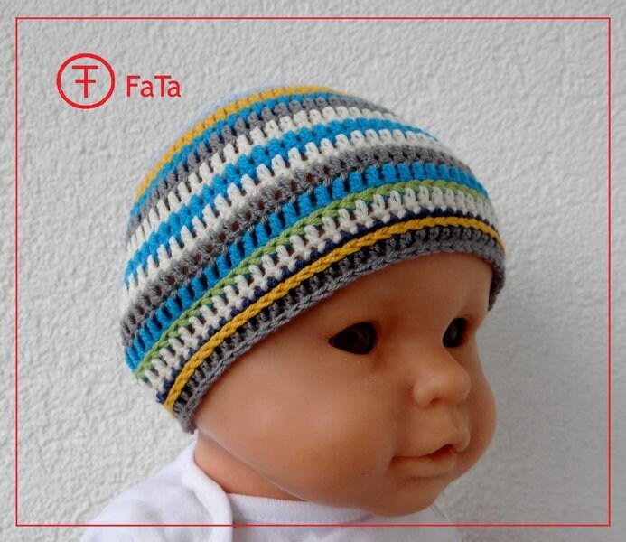 Merino, Mütze, Babymütze, Taufmütze, Häkelmütze von FaTaHandarbeit