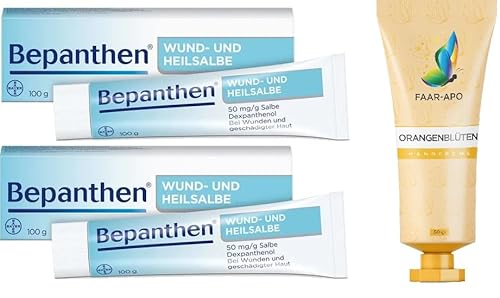 Bepanthen Wund-und Heilsalbe 2 X100 g Sparset inkl. einer hochwertigen Handcreme Marke Faar-Apo von Faar Apo