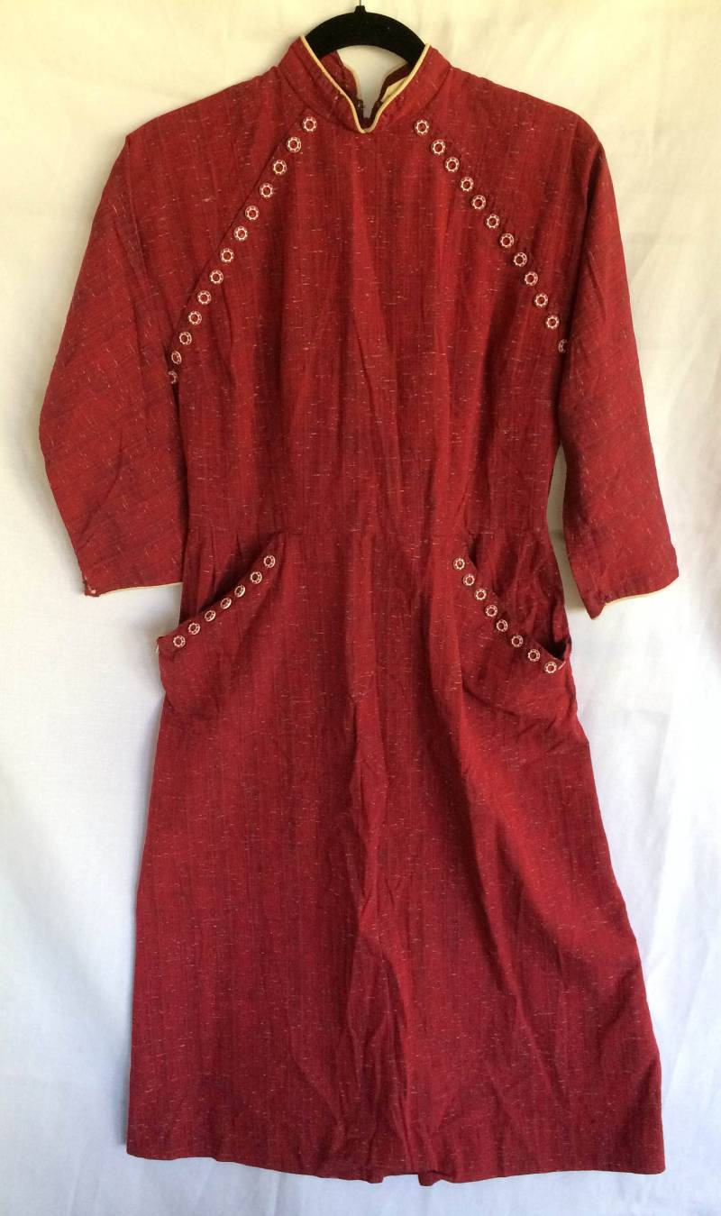 40Er Kleid, Rotes 50Er Toni Todd, Retro Tailliertes Kleid von FabFinds42