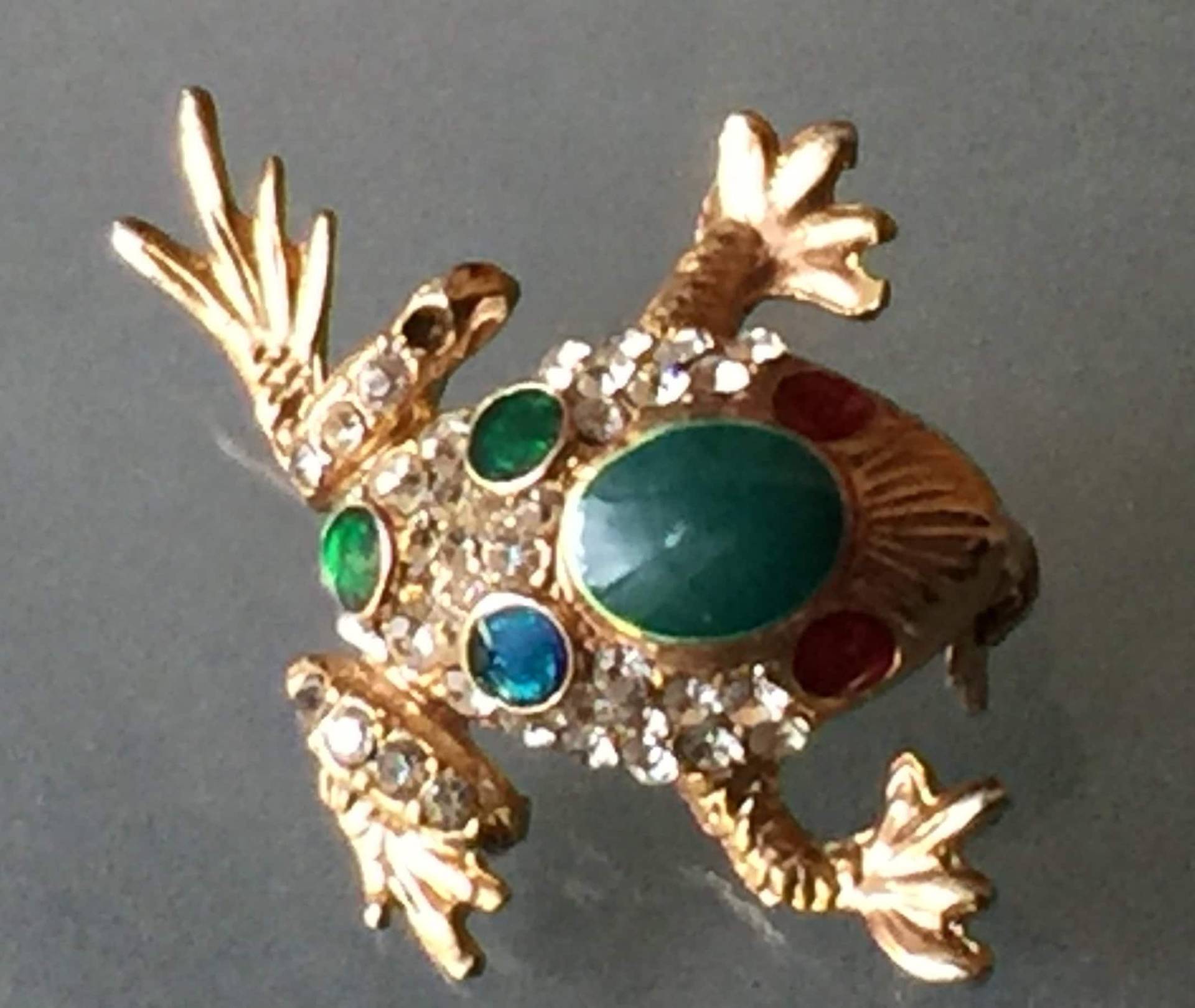 Frosch Multicolor, Strass Pin, Brosche, Frosch, Sparkle von FabFinds42