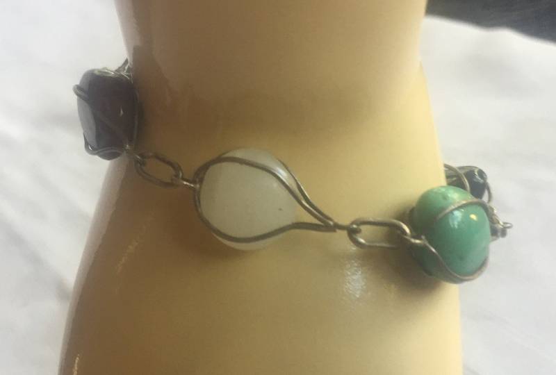 Nugget Armband, Multi-Farb-Armband, Rock Mexiko Stein Farbe Armband von FabFinds42