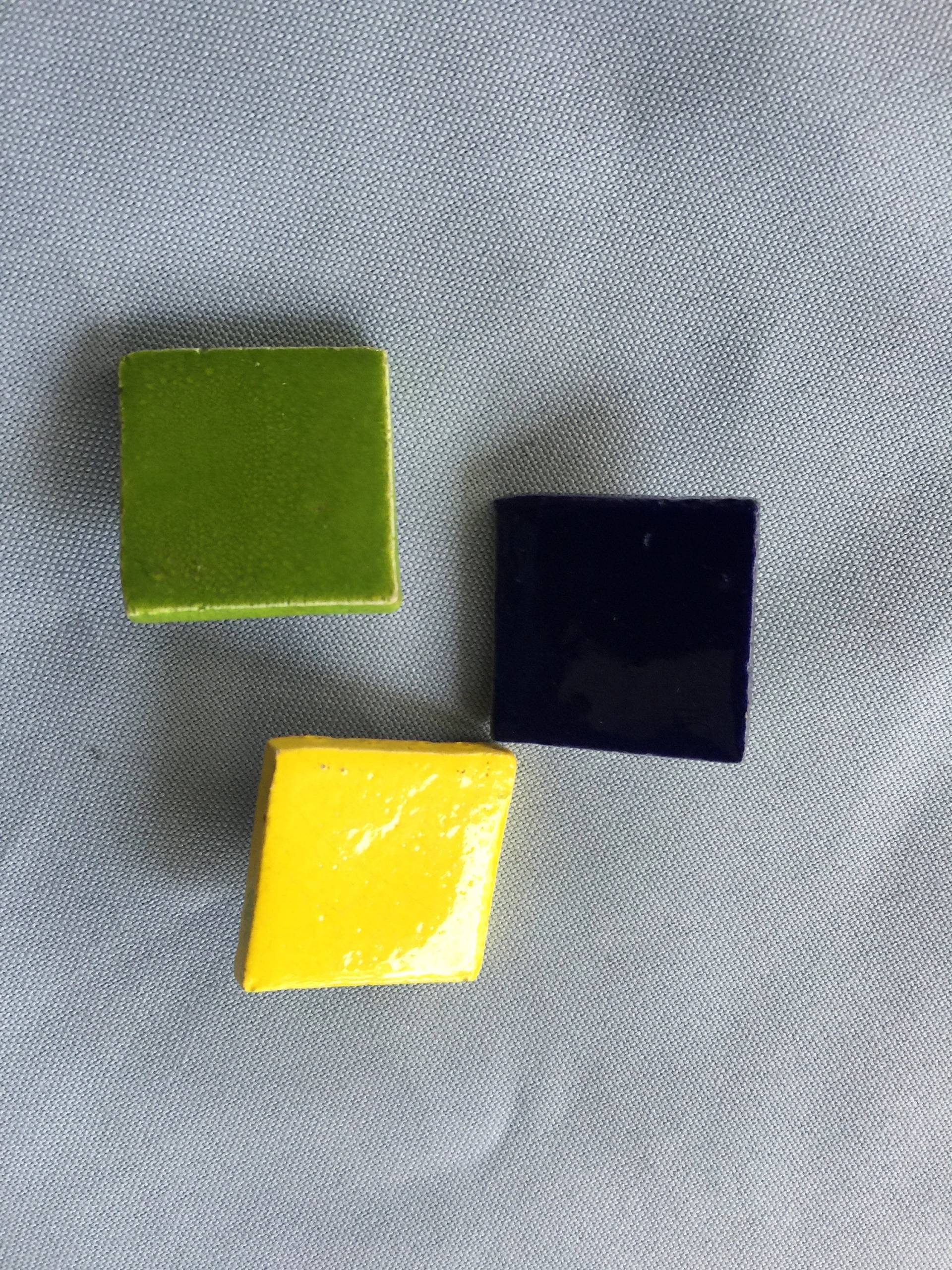 Viereckige Brosche, 80Er Jahre Keramik Anstecknadel, Brosche von FabFinds42