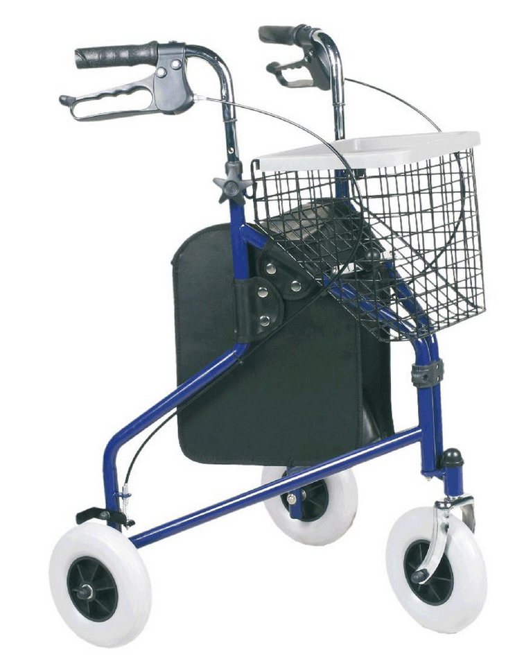 FabaCare Rollator 3-Rad Gehwagen für Senioren Actimo Delta, höhenverstellbar, faltbar von FabaCare