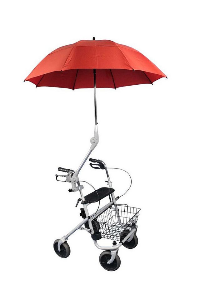 FabaCare Rollator Regenschirm mit Halterung für Rollatoren, Schirm für Gehwagen von FabaCare