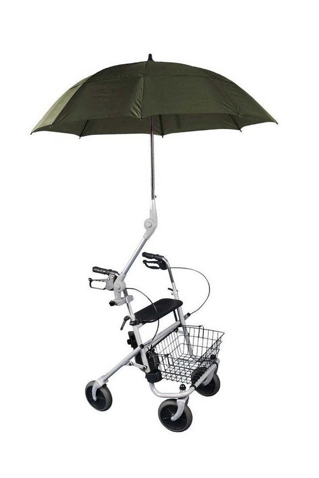 FabaCare Rollator Regenschirm mit Halterung für Rollatoren, Schirm für Gehwagen von FabaCare
