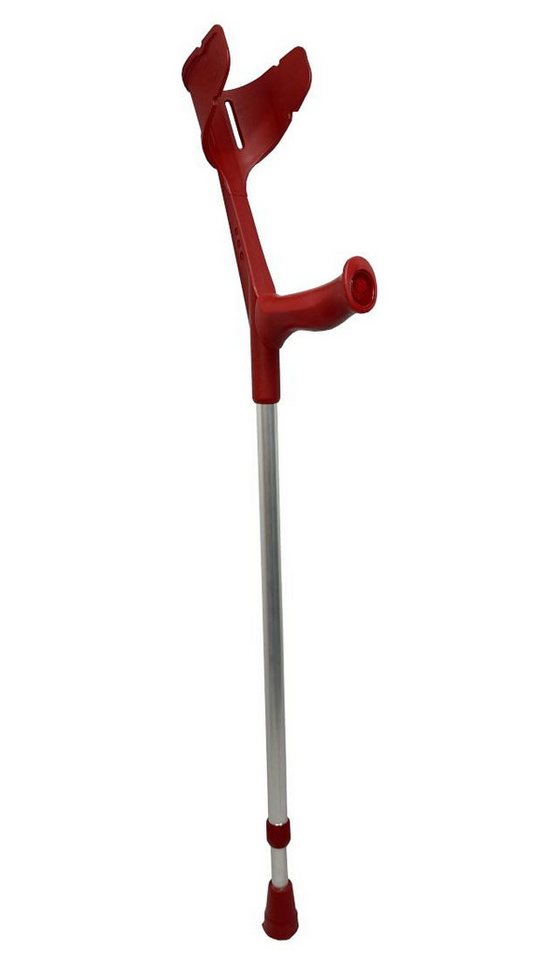 FabaCare Unterarmkrücke Krücke mit Softgriff Unterarmgehstütze, bis 130 kg Weinrot von FabaCare