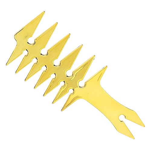 Fabater Doppelseitiges Haar Kamm Retro Design Friseur Kamm für Männer für Tragbare Verwendung Abswhite 1 X Haarkamm Ideal für die Verwendung (GOLD) von Fabater