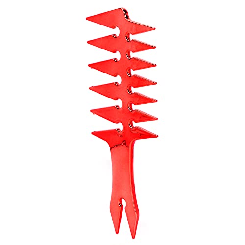 Fabater Doppelseitiges Haar Kamm Retro Design Friseur Kamm für Männer für Tragbare Verwendung Abswhite 1 X Haarkamm Ideal für die Verwendung (Rot) von Fabater