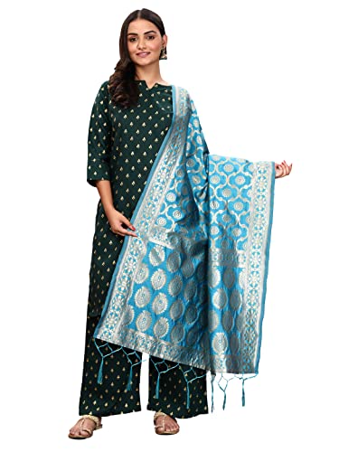 Fabcartz Banarasi-Seiden-Dupatta-Schal für Damen, Firoji3, 2.4 Meter Fabcartz Banarasi-Seiden-Dupatta-Schal für Damen, Firoji3, 2.4 Meter von Fabcartz