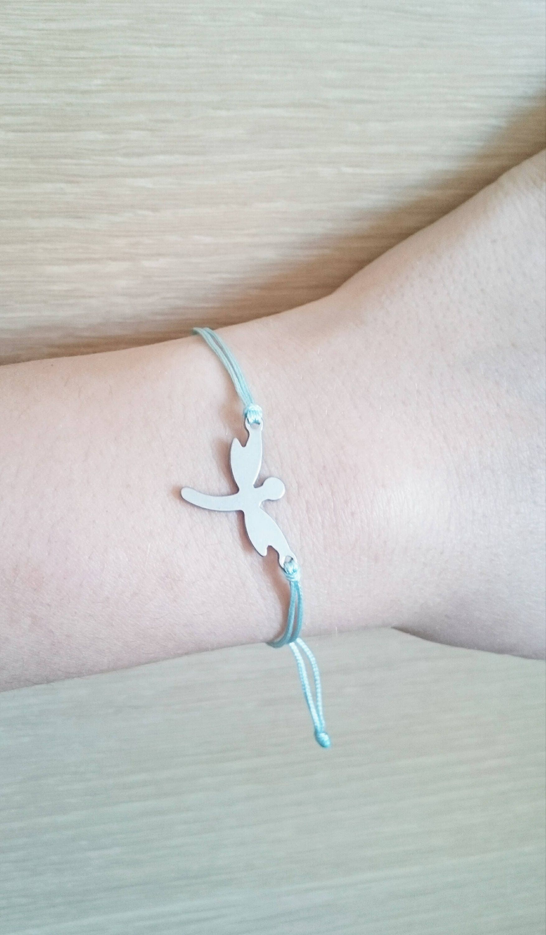 Libelle Charm String Bracelet Verstellbares Freundschaftsarmband Libelle Charm String Bracelet Verstellbares Freundschaftsarmband von FabelleCreations