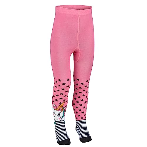 Fabellita Strumpfhose für Mädchen, Jungs und Kinder - Strickstrumpfhose - Müdes Einhorn - Rosa - 3 bis 4 Jahre von Fabellita