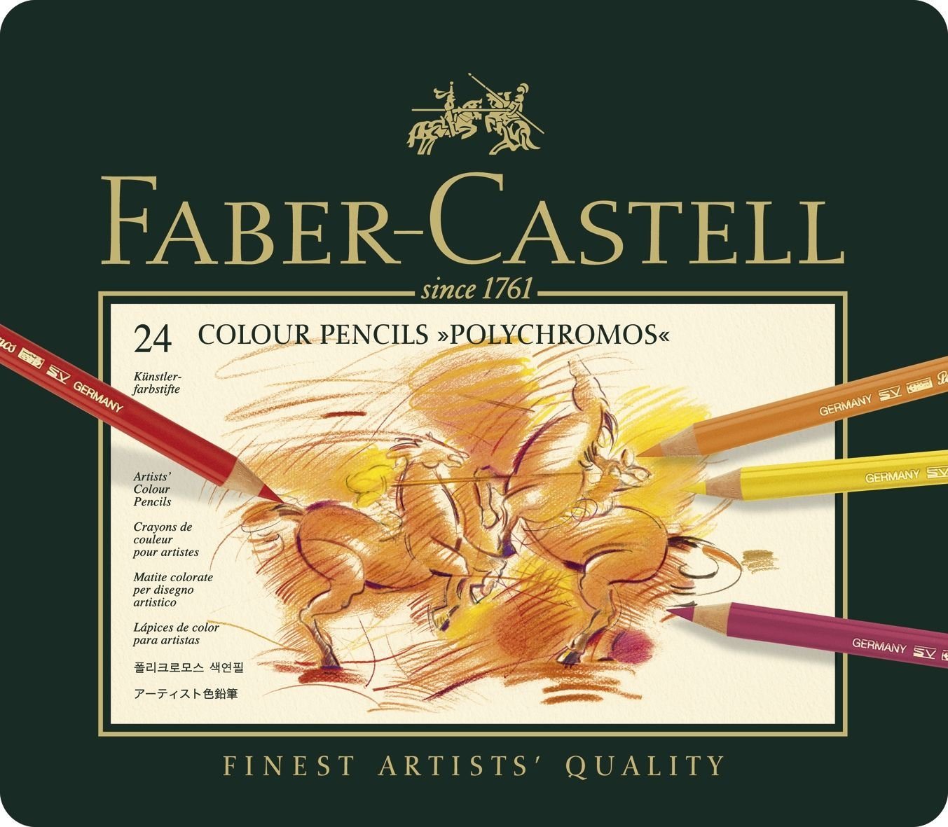 Faber-Castell Handgelenkstütze FABER-CASTELL Buntstifte POLYCHROMOS, 24er Metalletui von Faber-Castell