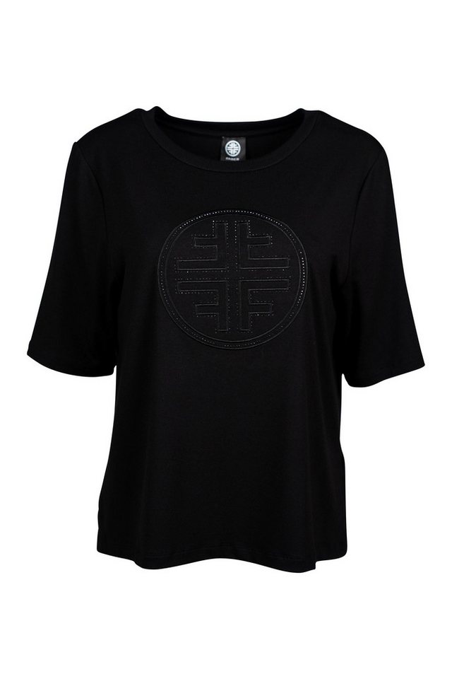 Faber Kurzarmshirt Halbarmshirt mit Logo-Steinchenzier mit Logo-Steinchenzier von Faber