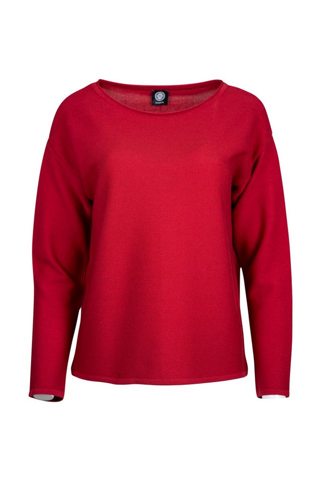 Faber Strickpullover BASIC Pullover mit feinem Links-Links-Gestrick in Farbe Weinrot mit feinem Links-Links-Gestrick von Faber